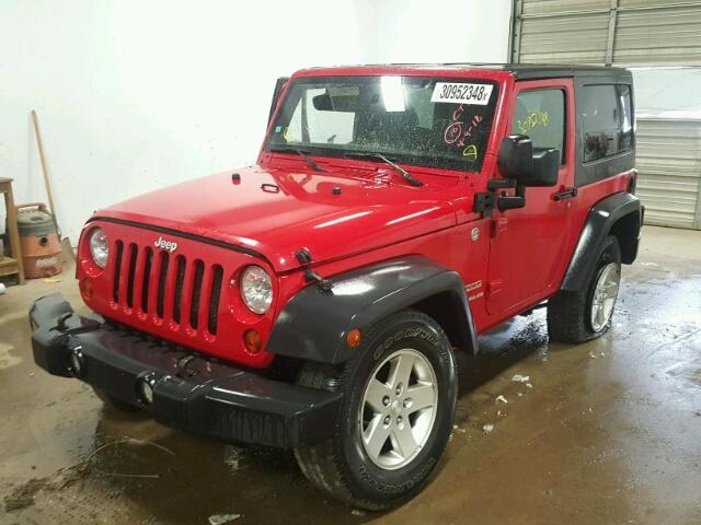 1J4AA2D19BL505160 - 2011 JEEP WRANGLER S RED photo 2