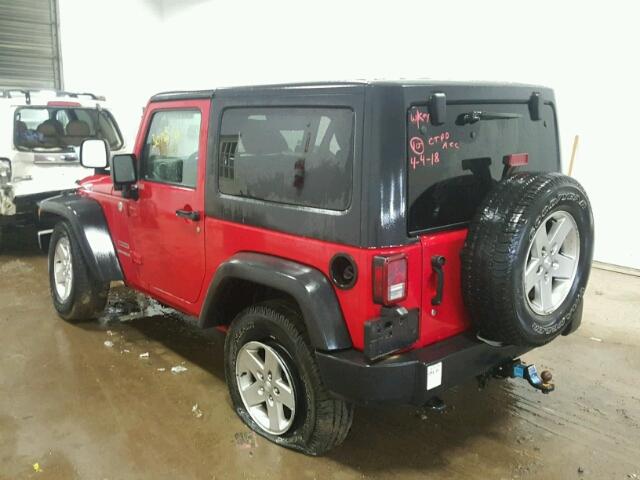 1J4AA2D19BL505160 - 2011 JEEP WRANGLER S RED photo 3