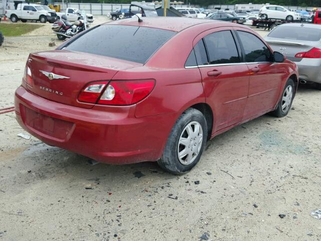 1C3LC46K87N557213 - 2007 CHRYSLER SEBRING BURGUNDY photo 4