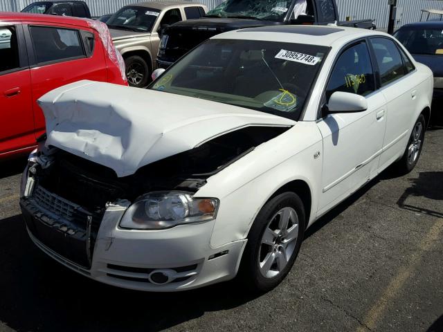 WAUAF78E25A544106 - 2005 AUDI A4 2.0T WHITE photo 2