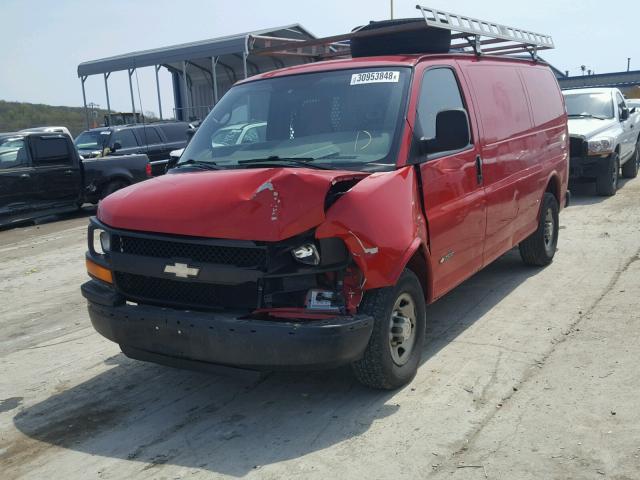 1GCGG25V861164447 - 2006 CHEVROLET EXPRESS G2 RED photo 2