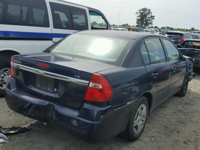 1G1ZS58F57F236036 - 2007 CHEVROLET MALIBU LS BLUE photo 4