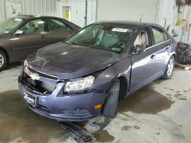 1G1PC5SB7E7242017 - 2014 CHEVROLET CRUZE LT BLUE photo 2