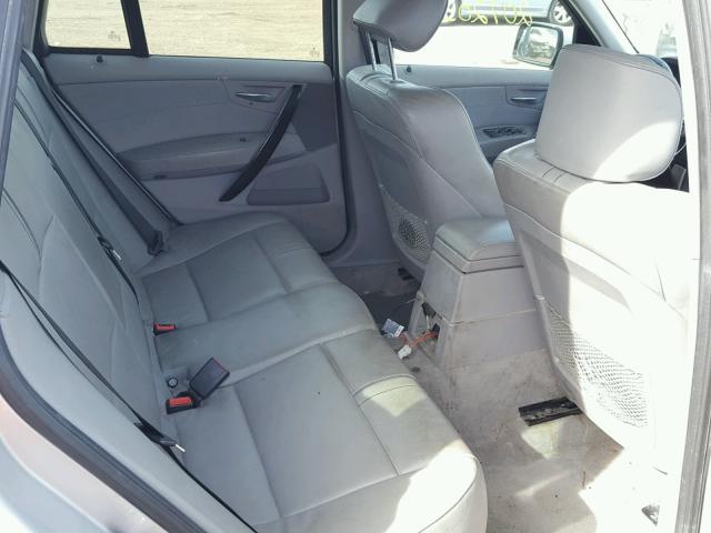 WBXPC93457WF09989 - 2007 BMW X3 3.0SI SILVER photo 6