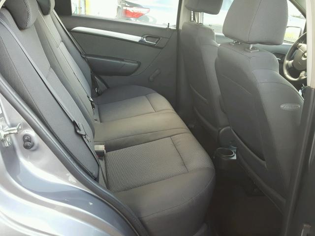KL1TD5DE8AB117603 - 2010 CHEVROLET AVEO LS GRAY photo 6