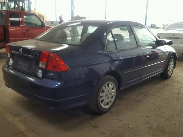 2HGES15535H533331 - 2005 HONDA CIVIC LX BLUE photo 4