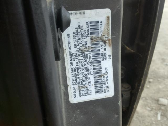 2T1BR32E53C156781 - 2003 TOYOTA COROLLA CE CHARCOAL photo 10