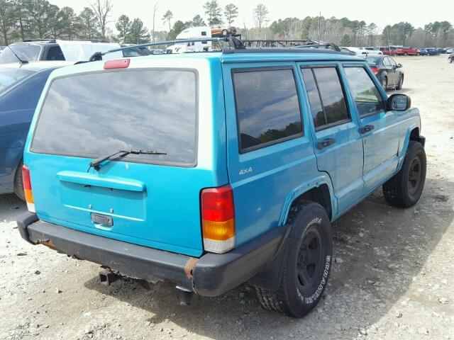 1J4FJ68S0VL542473 - 1997 JEEP CHEROKEE S GREEN photo 4