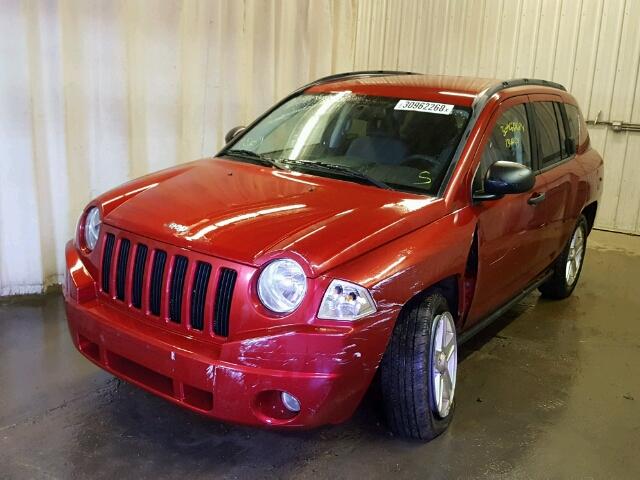 1J8FF47W47D141000 - 2007 JEEP COMPASS RED photo 2