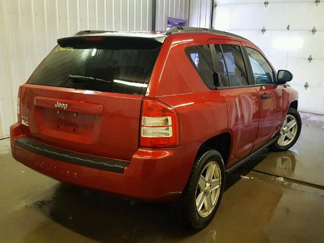 1J8FF47W47D141000 - 2007 JEEP COMPASS RED photo 4