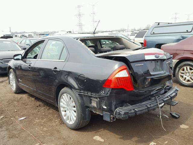 3FADP0L33AR105108 - 2010 FORD FUSION HYB BLACK photo 3