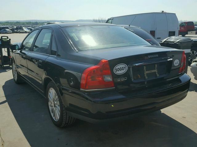 YV1TS592061443383 - 2006 VOLVO S80 2.5T BLACK photo 3