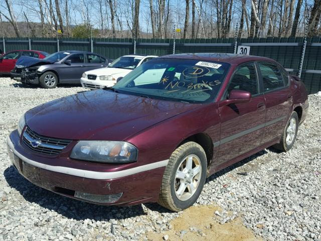 2G1WH52K139356636 - 2003 CHEVROLET IMPALA LS BURGUNDY photo 2