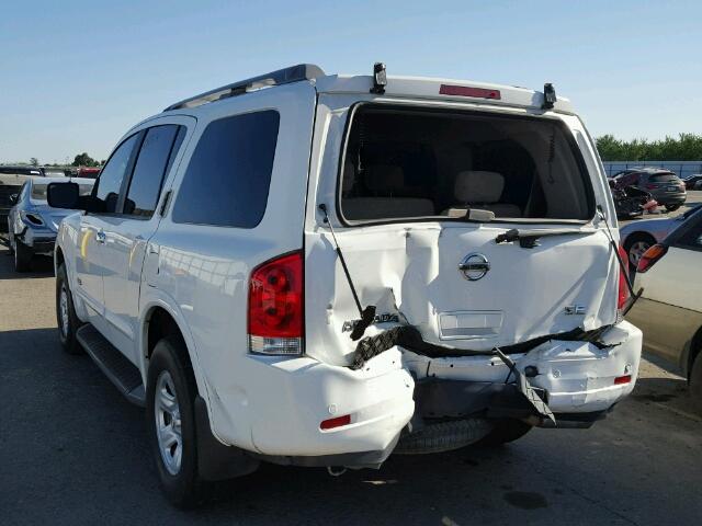 5N1AA08DX8N615089 - 2008 NISSAN ARMADA SE WHITE photo 3