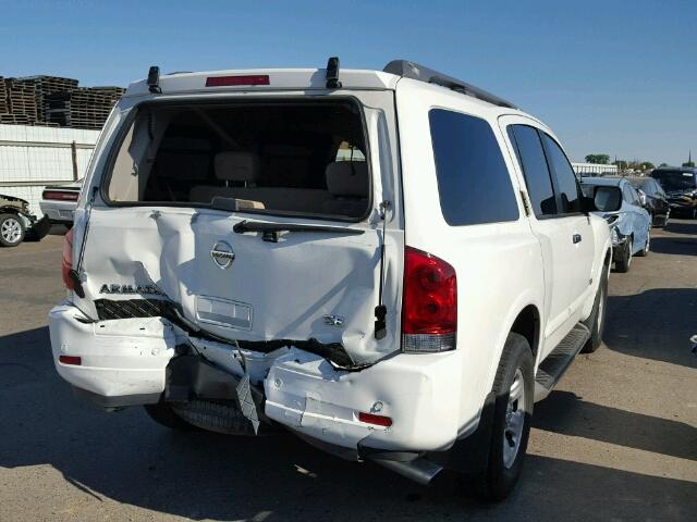 5N1AA08DX8N615089 - 2008 NISSAN ARMADA SE WHITE photo 4