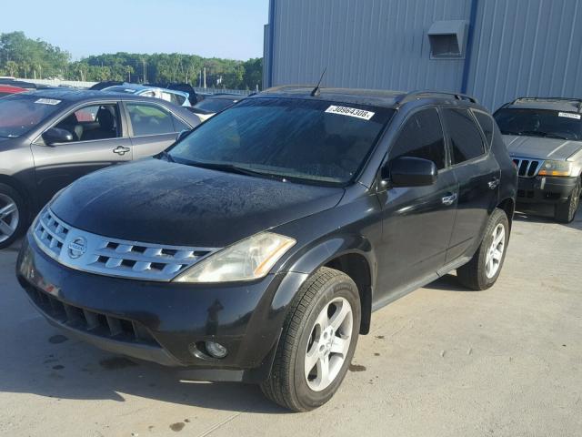 JN8AZ08T94W207485 - 2004 NISSAN MURANO SL BLACK photo 2