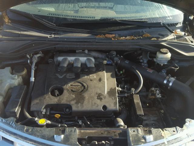 JN8AZ08T94W207485 - 2004 NISSAN MURANO SL BLACK photo 7