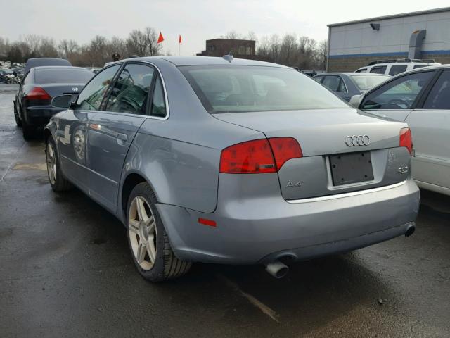 WAUDF78E07A196645 - 2007 AUDI A4 2.0T QU GRAY photo 3