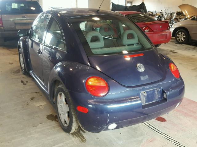 3VWCT21C91M409439 - 2001 VOLKSWAGEN NEW BEETLE 蓝色 照片 3