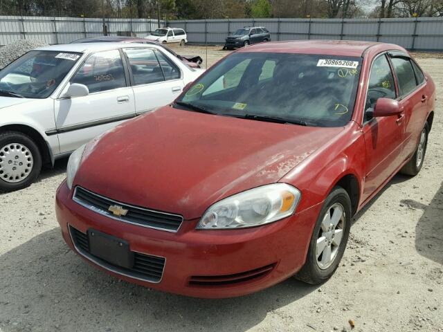 2G1WT58N289132816 - 2008 CHEVROLET IMPALA LT RED photo 2