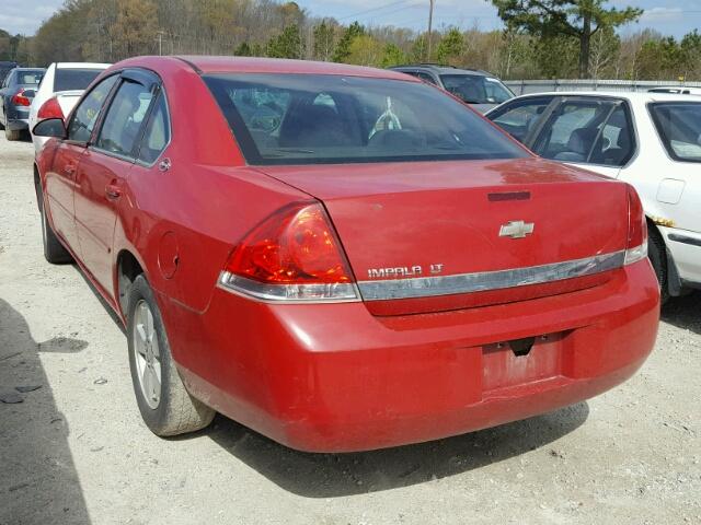 2G1WT58N289132816 - 2008 CHEVROLET IMPALA LT RED photo 3