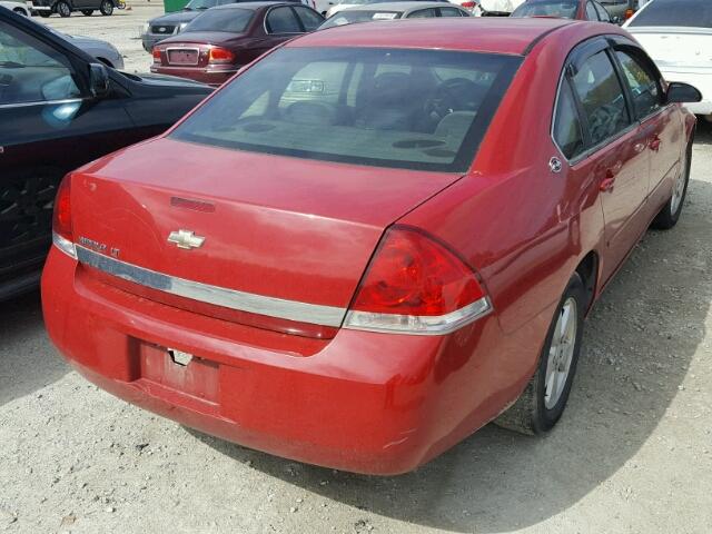 2G1WT58N289132816 - 2008 CHEVROLET IMPALA LT RED photo 4