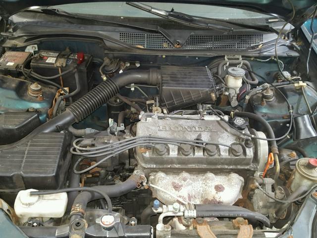 1HGEJ6220VL094585 - 1997 HONDA CIVIC DX GREEN photo 7