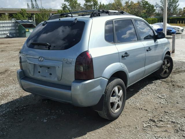 KM8JM12B38U733852 - 2008 HYUNDAI TUCSON GLS BLUE photo 4