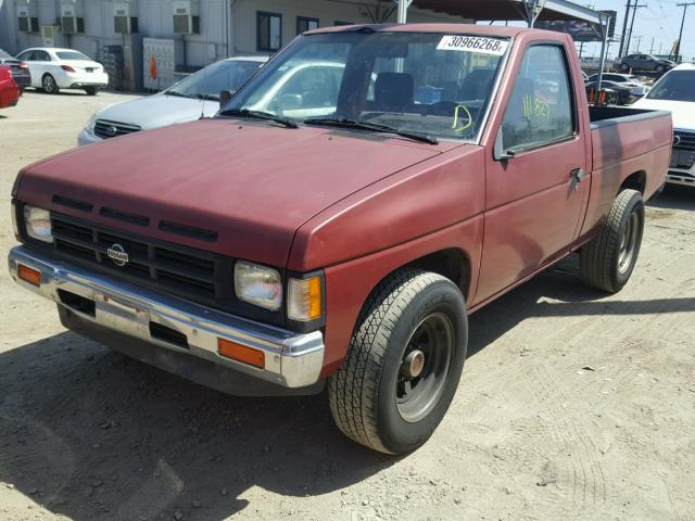 1N6SD11S4MC349912 - 1991 NISSAN TRUCK SHOR BURGUNDY photo 2