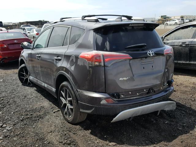 2T3NFREV9GW293626 - 2016 TOYOTA RAV4 SE GRAY photo 3