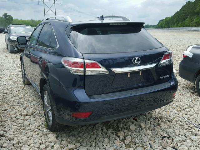 2T2ZK1BA1FC202577 - 2015 LEXUS RX 350 BLUE photo 3