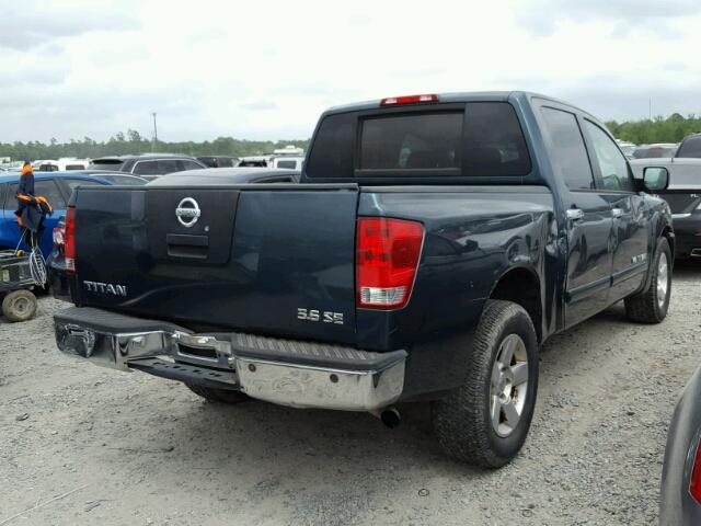 1N6BA07A06N561800 - 2006 NISSAN TITAN XE GREEN photo 4