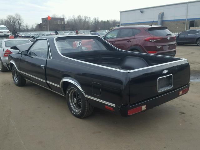 3GCCW80Z3GS912696 - 1986 CHEVROLET EL CAMINO BLACK photo 3