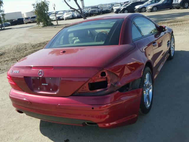 WDBSK75F96F112874 - 2006 MERCEDES-BENZ SL 500 RED photo 4