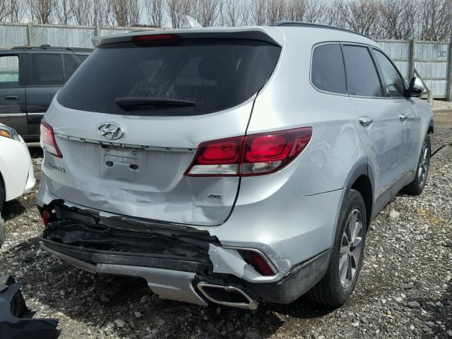 KM8SNDHF7HU203896 - 2017 HYUNDAI SANTA FE S SILVER photo 4