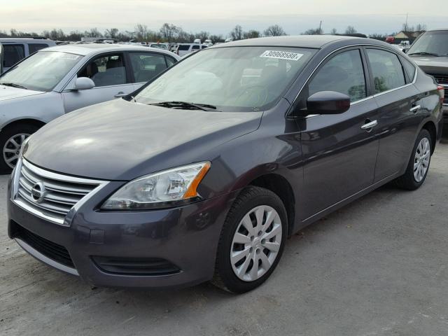 3N1AB7AP1FY216962 - 2015 NISSAN SENTRA S GRAY photo 2