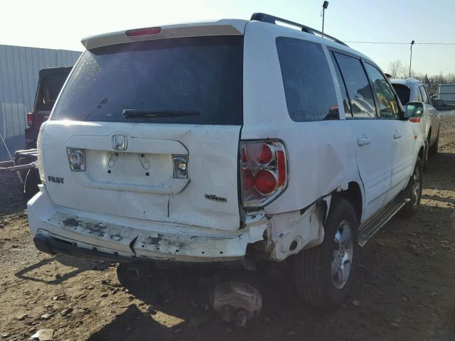 2HKYF18516H535082 - 2006 HONDA PILOT EX WHITE photo 4