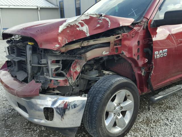1C6RR7GT5FS640599 - 2015 RAM 1500 SLT RED photo 9