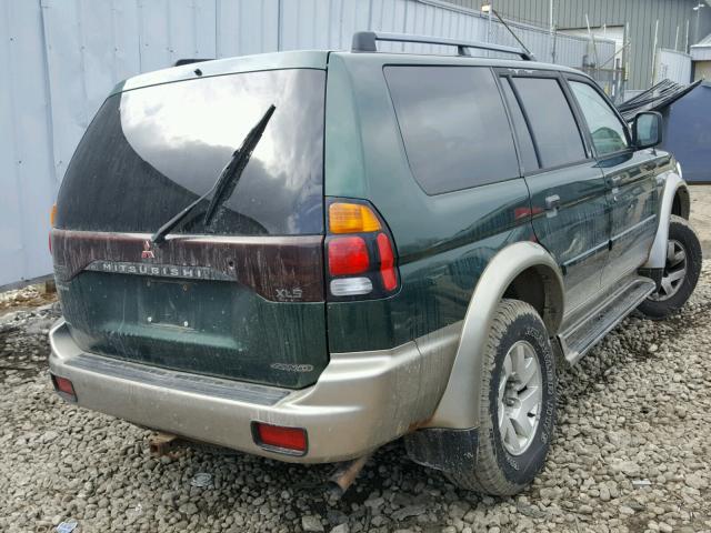 JA4MT31H51P036199 - 2001 MITSUBISHI MONTERO SP GREEN photo 4