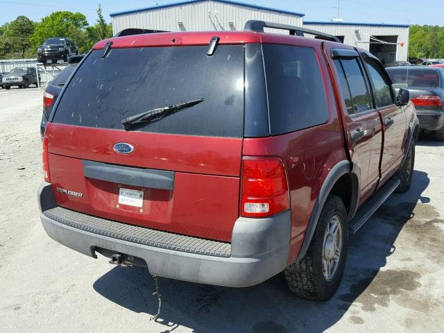 1FMZU62K63UB79117 - 2003 FORD EXPLORER X RED photo 4