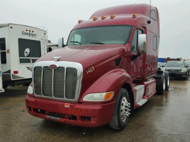 1XP7D49X69D781461 - 2009 PETERBILT 387 BURGUNDY photo 2