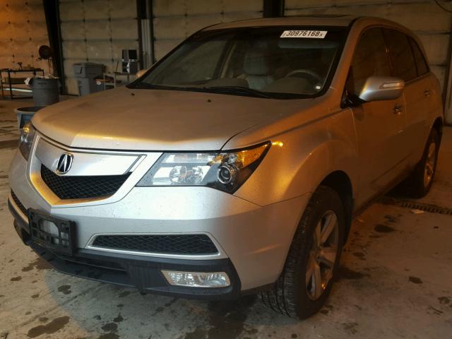 2HNYD2H38CH536335 - 2012 ACURA MDX TECHNO SILVER photo 2