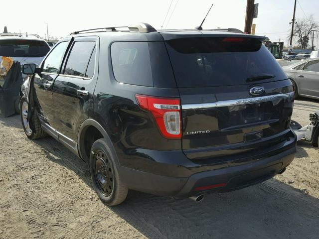 1FM5K7F84DGB07759 - 2013 FORD EXPLORER L BLACK photo 3