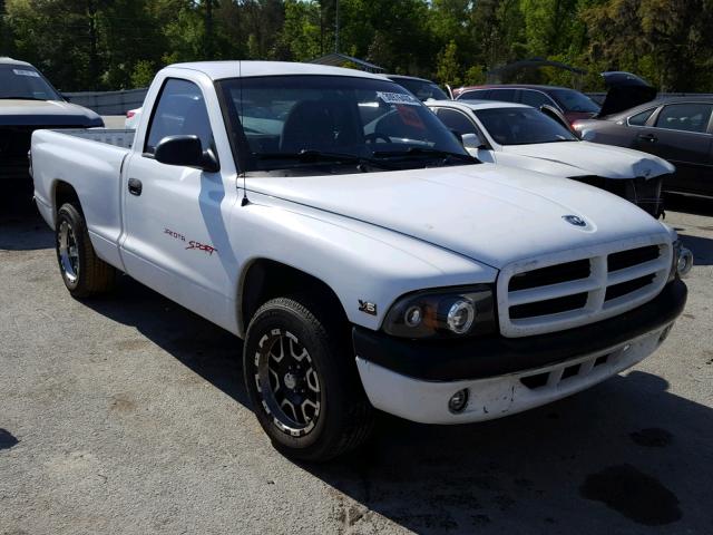 1B7GL26X1XS305947 - 1999 DODGE DAKOTA WHITE photo 1