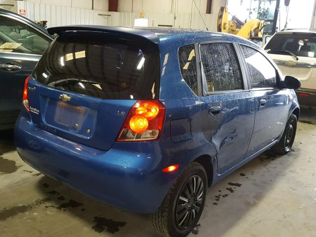 KL1TD66607B764551 - 2007 CHEVROLET AVEO BASE Mavi fotoğraf 4