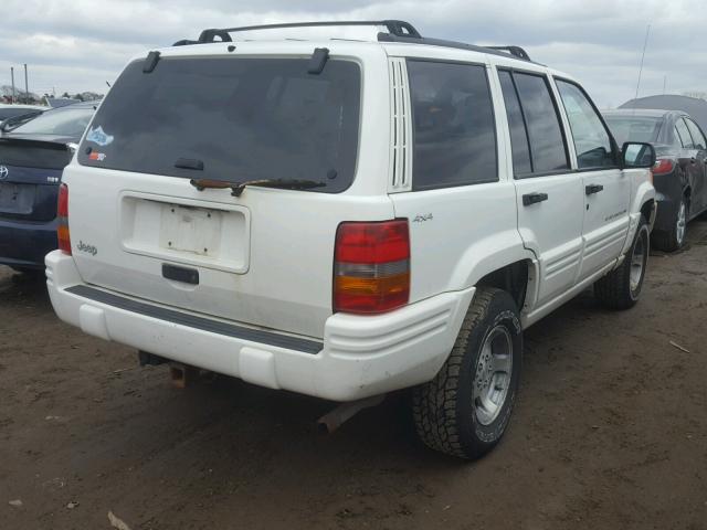 1J4GZ48S0WC208706 - 1998 JEEP GRAND CHER WHITE photo 4