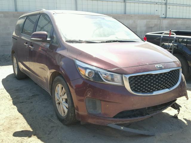 KNDMB5C1XF6067966 - 2015 KIA SEDONA LX MAROON photo 1