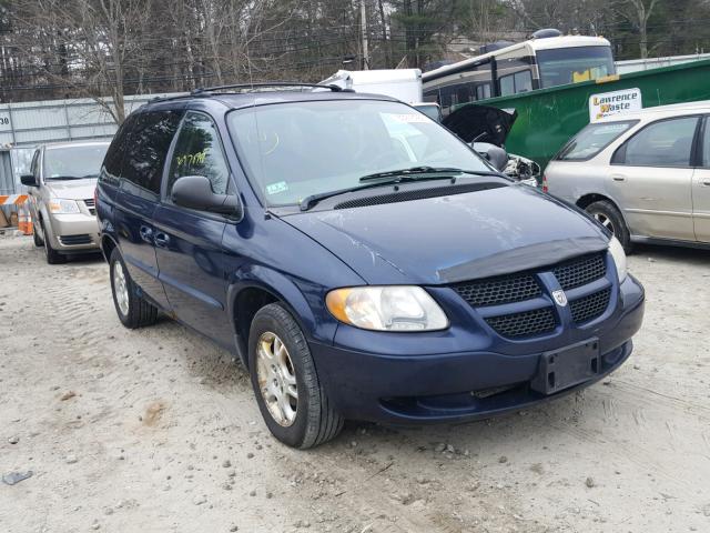 1D4GP45R54B506168 - 2004 DODGE CARAVAN SX BLUE photo 1