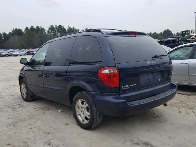 1D4GP45R54B506168 - 2004 DODGE CARAVAN SX BLUE photo 3