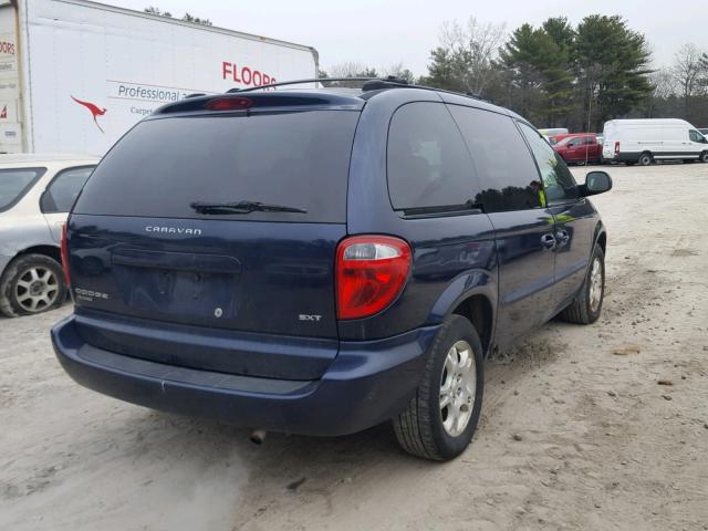 1D4GP45R54B506168 - 2004 DODGE CARAVAN SX BLUE photo 4